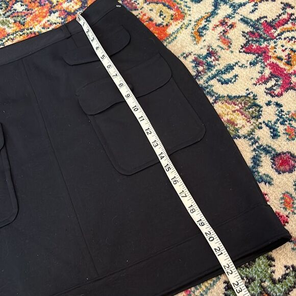Chelsea and Theodore black skirt with three pockets in front size 14 - Picture 6 of 10